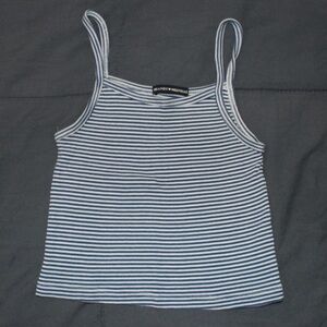 Brandy Melville Navy and White Striped Camisole